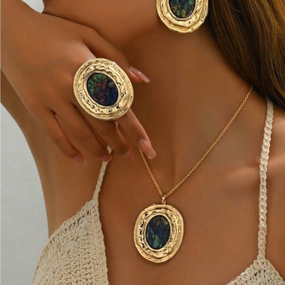 Round Statement Earrings - Picture 4 of 13